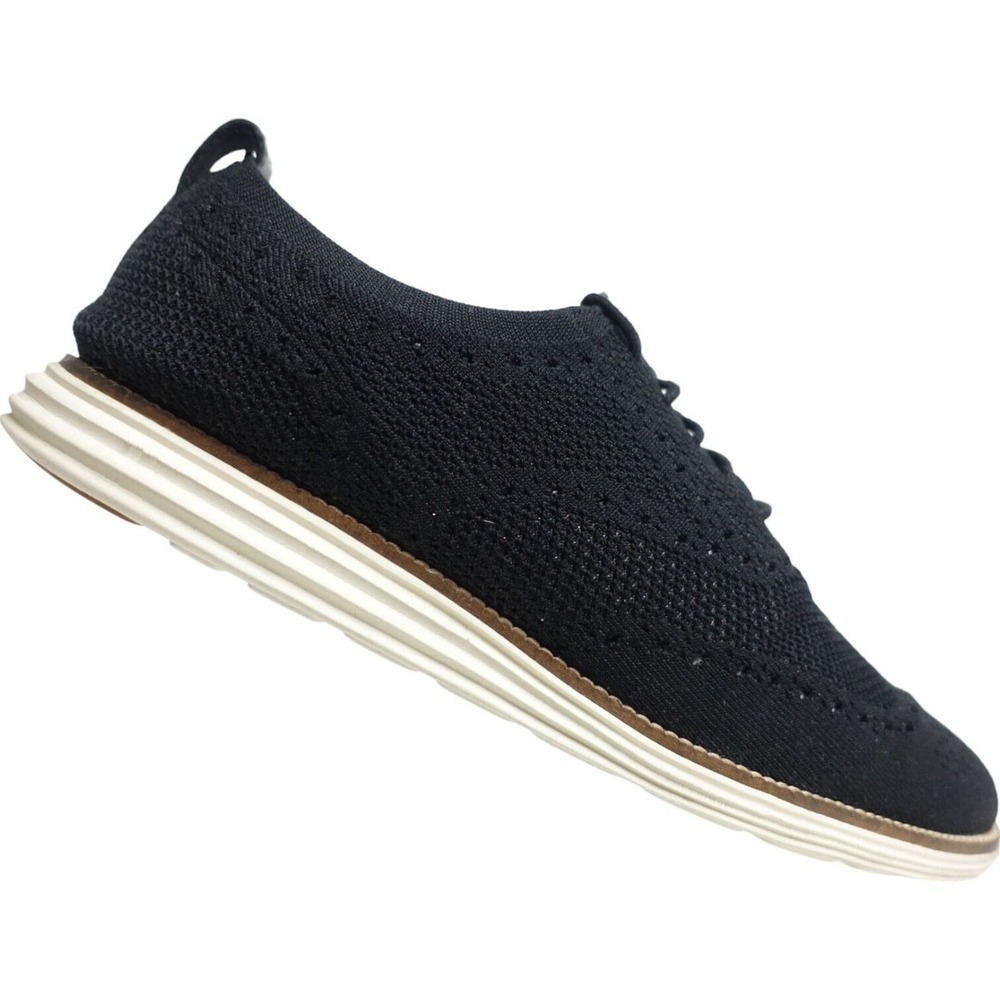 COLE HAAN Men OriginalGrand Stitchlite Wingtip Oxfords Size 13 M Black/White